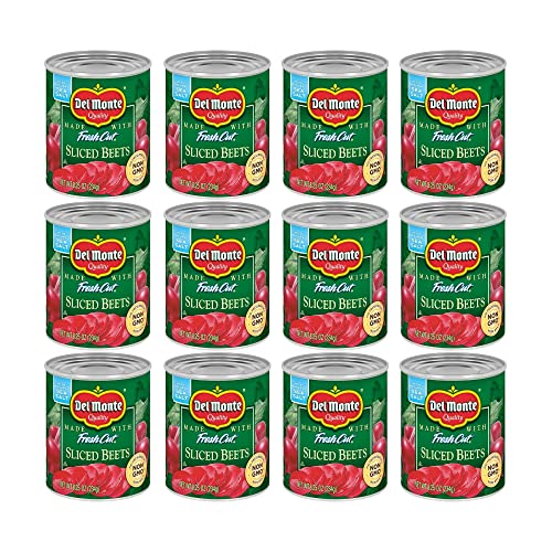 DEL MONTE FRESH CUT Canned Beets Sliced, Canned Vegetables, 12 Pack, 8.
