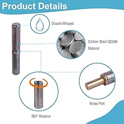 Yotapik 12 PCS Barrel Hinges Weld On, 4-5/8" X