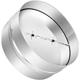 8 Inch Draft Blocker Backdraft Damper Duct Draft Stopper One-Way Airflow Ducting Insert Backflow Preventer Inline Fan Vent Deflector