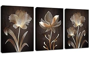 Abstract Wall Art Flowers Canvas Pictures Contemporary Minimalism Abstract Blooms Canvas Artwork for Bedroom Bathroom Living 