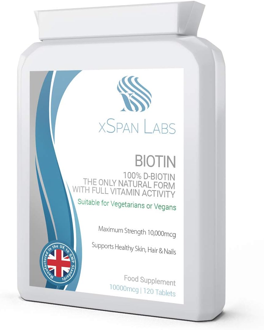 Biotin 10,000mcg 120 Tablets Made Using 100 DBiotin The only