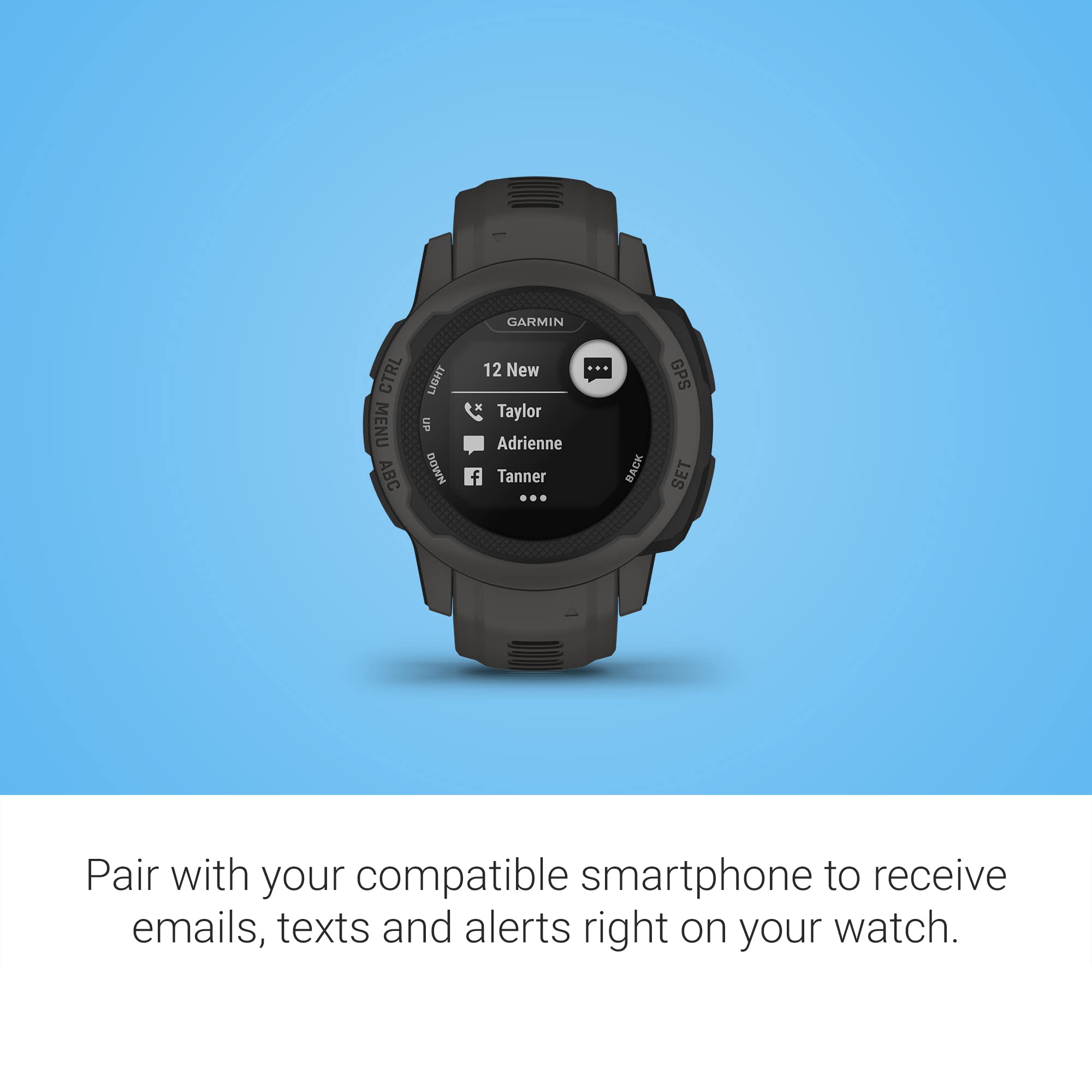 Garmin Instinct 2S, Smaller-Sized GPS Outdoor Watch, Multi-GNSS Support, Tracback Routing, Graphite, 40 MM (Renewed)