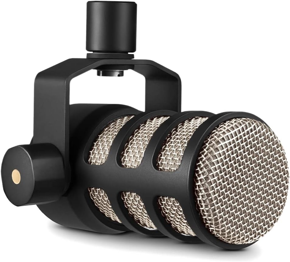 RØDE PodMic Dynamic Microphone with Integrated Swing Mount Black XLR