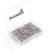 BEADIA Ball Head pins Platinum for DIY Jewelry Making 40mm 200pcs