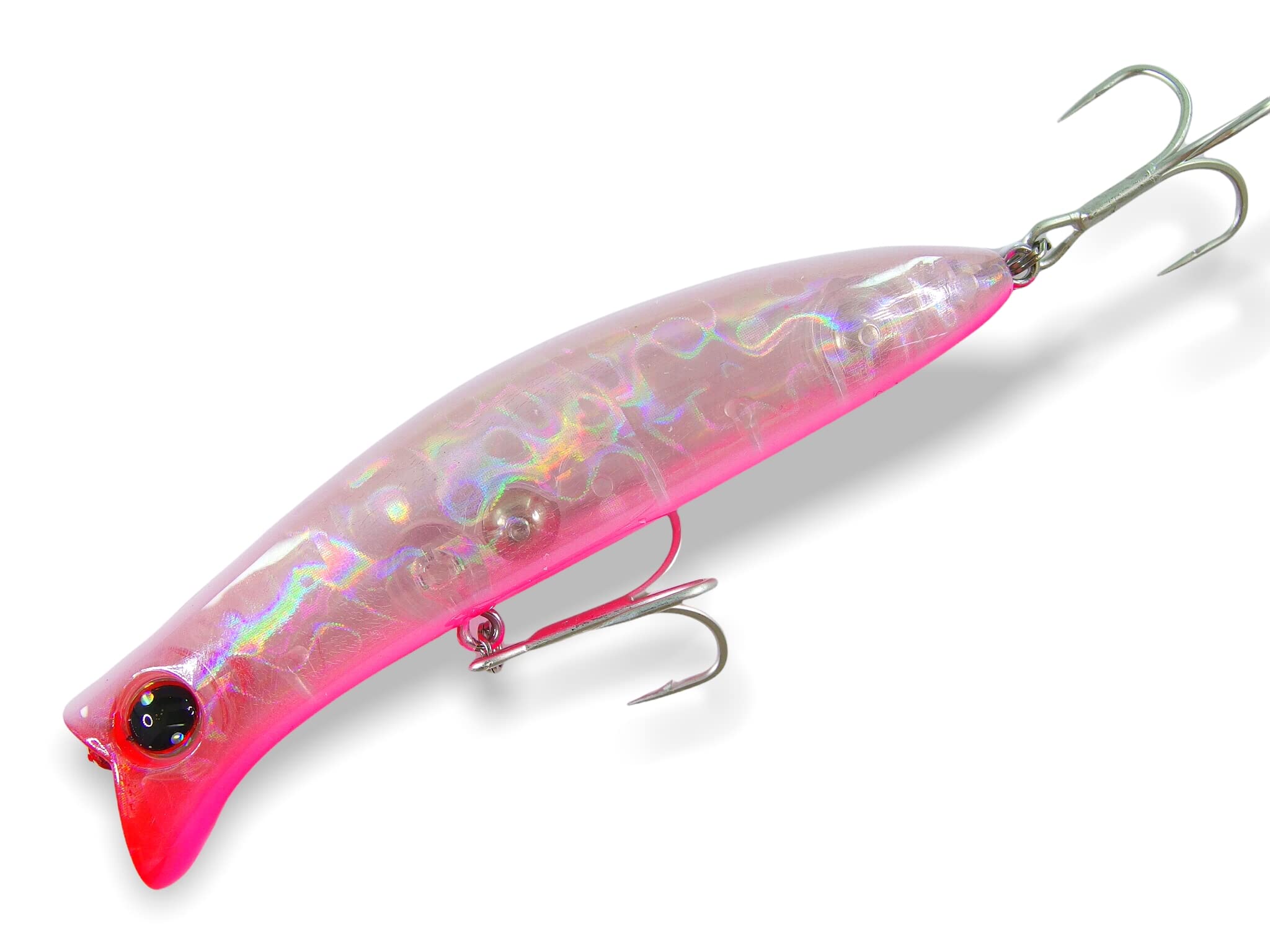 momolures - momowake 90 110 Floating Subsurface Minnow for Saltwater Bass fishing (90mm - PEARL RB)