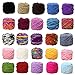 Amrka 100g/1ball Soft Cotton Hand Knitting Yarn Super Chunky Bulky Woven Worested Yarn for Crochet (Black & White)