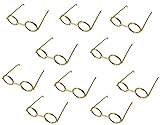 Pair of 2" Miniature Gold Metal Wire Rim Eye