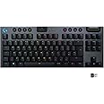 Logitech G915 TKL Tenkeyless Lightspeed Wireless RGB Mechanical Gaming Keyboard, Low Profile Switch Options, Lightsync RGB, A