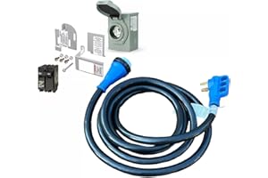 LIFTCHARGER 50 Amp Generator to House Hook-up Kit for Square D Homeline 150/200/225 Amp Load Center, Including Generator Cord,Power Inlet Box,Panel Interlock Kit and Circuit Breaker