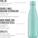 Chilly's Original Vacuum Insulated Water Bottle 500ml Pastel All Green view 3
