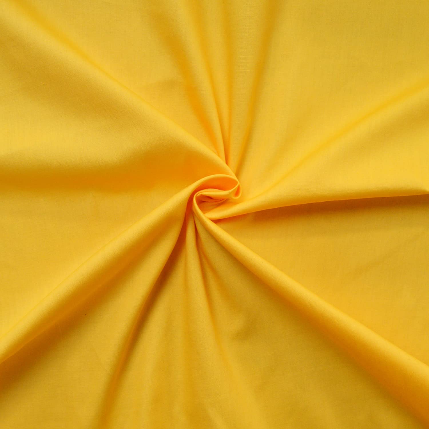 Cotton poplin Fabric - Sold by Fabric piece - Poplin Cotton Fabric Available in 11 Colours (1m x 1m46, Yellow) โ image 1