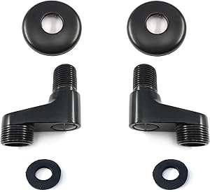 ORLEIMI Wall Mount 3-3/8 Inch Adapter Black Claw Foot Bathtub Faucet Adjustable Swing Arms Eccentric Screw Plus Size 2 Pack