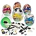 yuboo Easter Eggs, 6-Pack Large Prefilled Plastic Eggs,Kids’ Toys Filled with Different Building Bricks to Build Various Vehicles