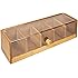 Kesper 50911 Teebeutel - Spender mit 4 Fächern Bambus 30 x 9 x 18.5 cm