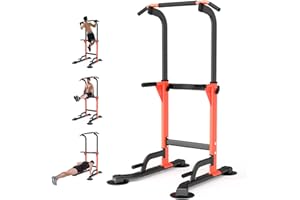 Z ZHICHI Pull Up Dip Station For Home Gym Strength Training Fitness Workout Station Chin-Ups Push-Ups Pull-Ups Dip-Ups 330LBS T055CDC