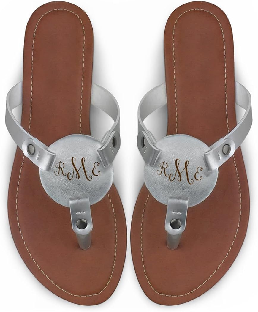 monogram flip flops