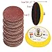 INSMA 100PCS 2 Inch Sander Paper Sanding Discs with 1/8'' 6mm Shank M6 Backer, Aluminum Oxide PSA Sandpaper Hook and Loop Pads, Self Stick Polishing Pad, for Grinder Rotary Tool