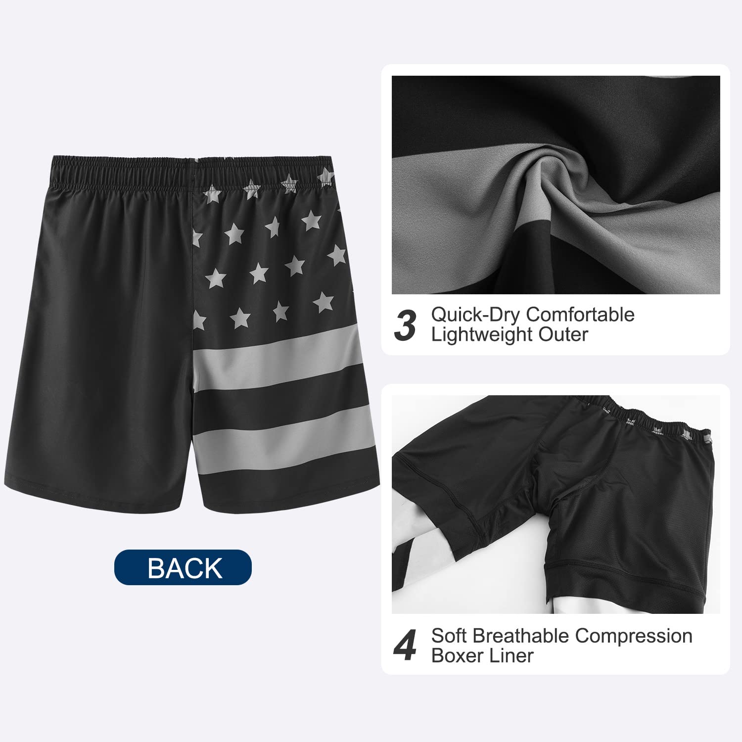 HODOSPORTS Mens Swimsuit Trunks 7