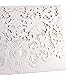 Laser Cut Blank Invitations with Envelopes 5 x 7.25 Inches (Set of 24)