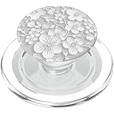 Cute Floral Pattern White Flower PopSockets PopGrip for MagSafe