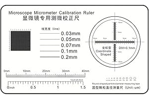 Calibration Ruler Slide 0.1mm for Microscope Measurement Microscope Micrometer Ideal for Scientific Work Microscope Micromete