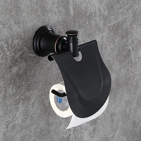 PYROJEWEL Cuarto de baño de aleación de Zinc Toalla Rack Negro