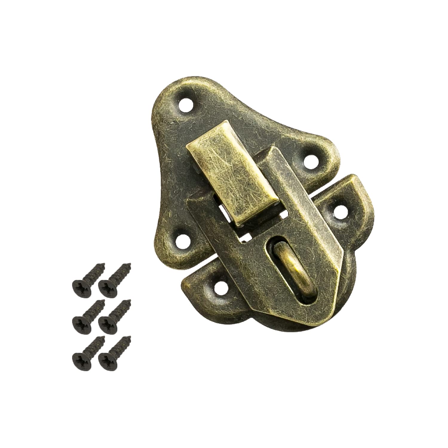 HMF 6495 Vintage Tension Clasp with Lock Eyelet 35 x 50 mm Bronze