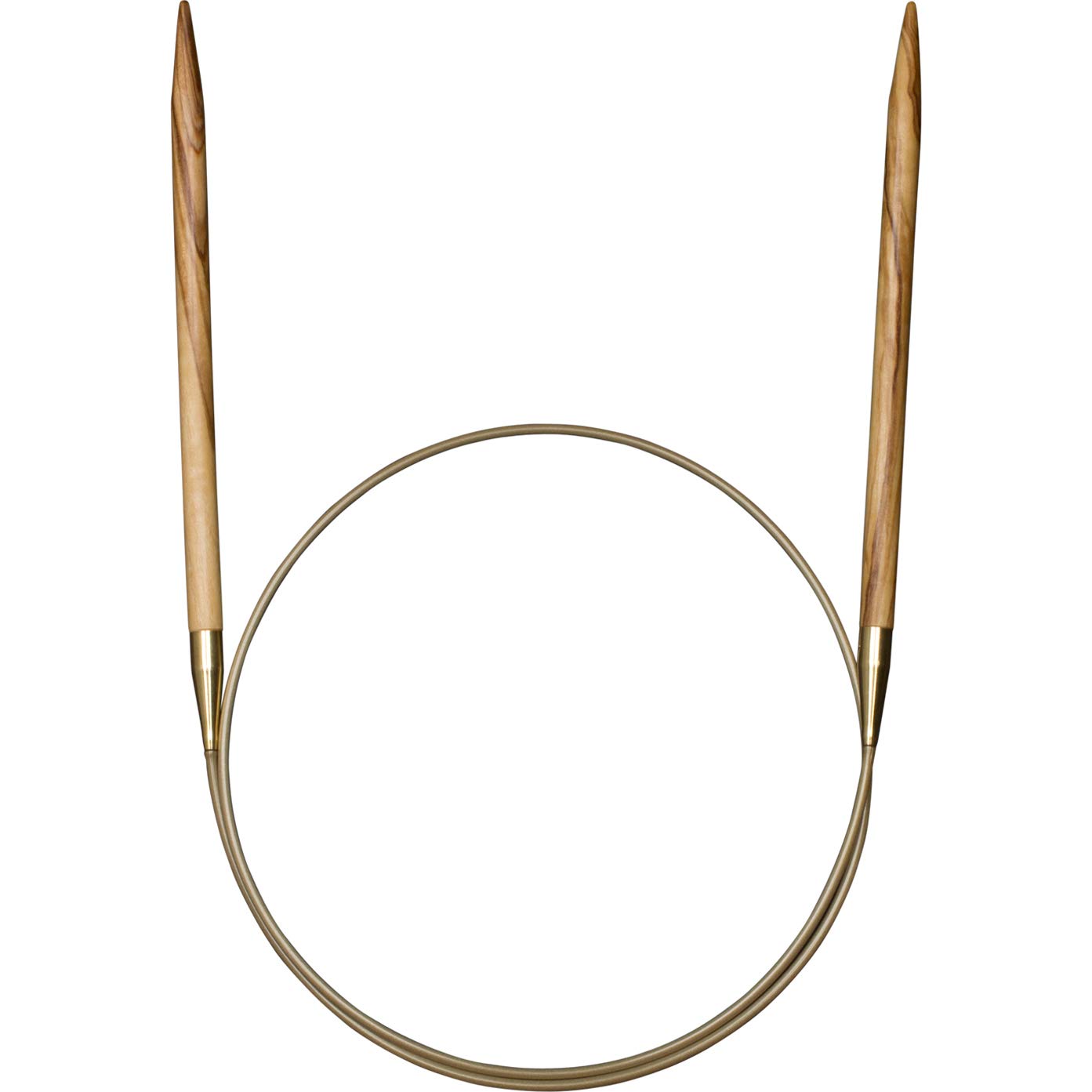 Addi Circular Olivewood Needle, Green, One Size