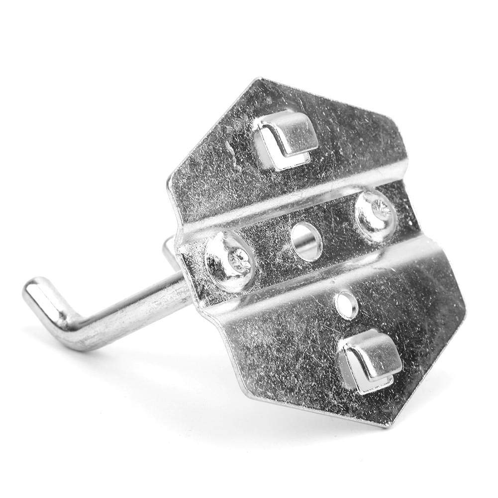 5PCS Double Oblique Hook Galvanized Steel Hardware Storage Rack Hook Perforated Panel Cabinet Rack Wall Garage Tool (50x￠6mm) for Hammers Pliers