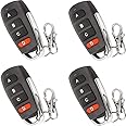 Universal Duplicator Remote Garage Door Remote, 433.92 Mhz Remote for Gate, Remote Control Key Fob, Replacement Garage Door Electric Gate, Cloning Remote Control Keychain(4 PCS)