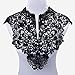 Smiry 2Pc Venise Black Lace Collar Applique Polyester Neckline White LaceTrims Craft Bridal Accessories DIY
