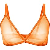varsmiss CYHWR Sheer Mesh Transparent Unlined Bra Sexy Wireless Underwear