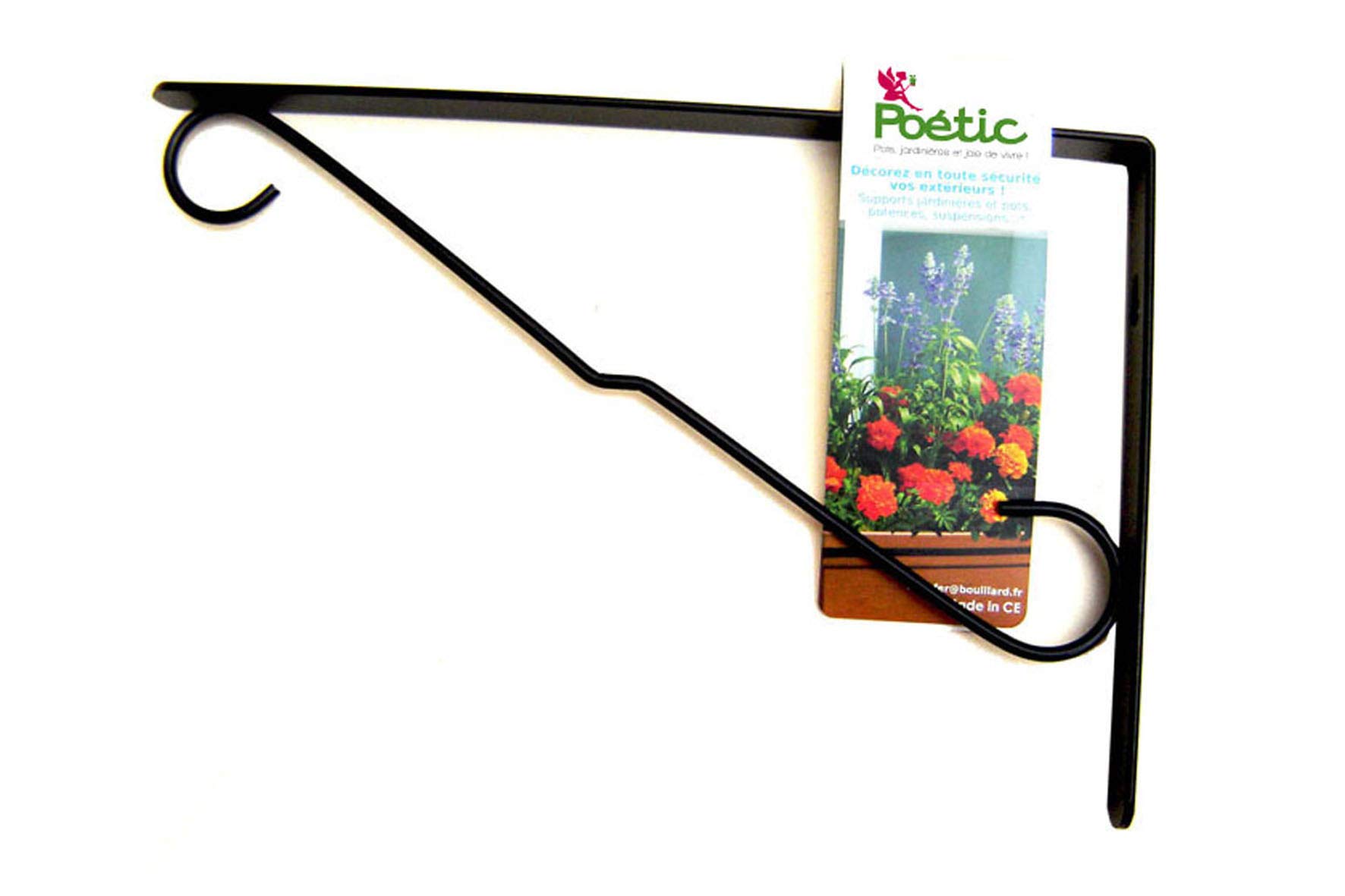 Poetic Metallic Support Bracket, 30 cm x 20 cm, Anthracite
