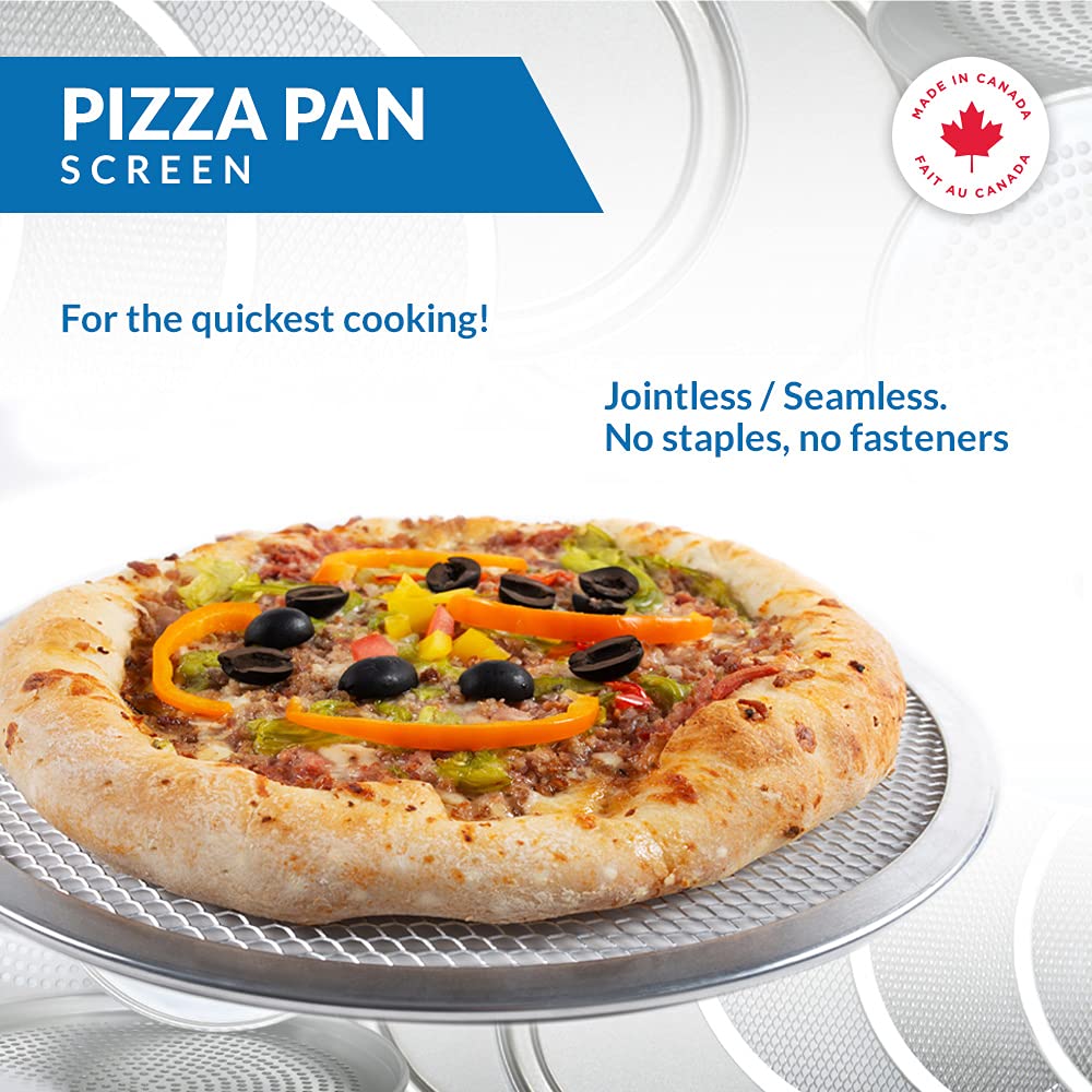 Norjac 14 Inch Pizza Screen, 2 Pack – Aluminum Mesh for Oven, Seamless, Rust-Free, Durable Baking Trays for Crispy Crusts
