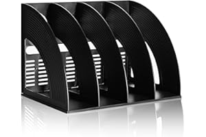 Lemical Sturdy Magazine File Holder Organizer No Width Limitation Book Rack Desktop File Folder Frames Dividers Document Stor