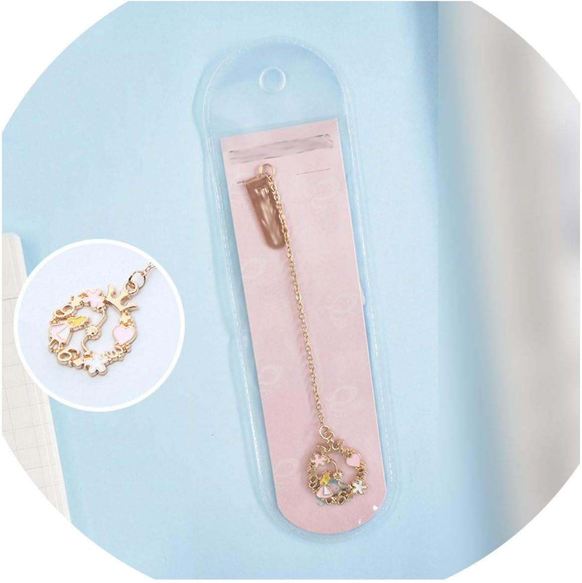 1 Pc Cute Rabbit Bookmarks Kawaii Pendant Book Markers Metal Bookmarks for Books School Office Supplies Creative Gifts Stationery,Q3