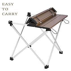 Grope Portable Camping Table with Aluminum Table