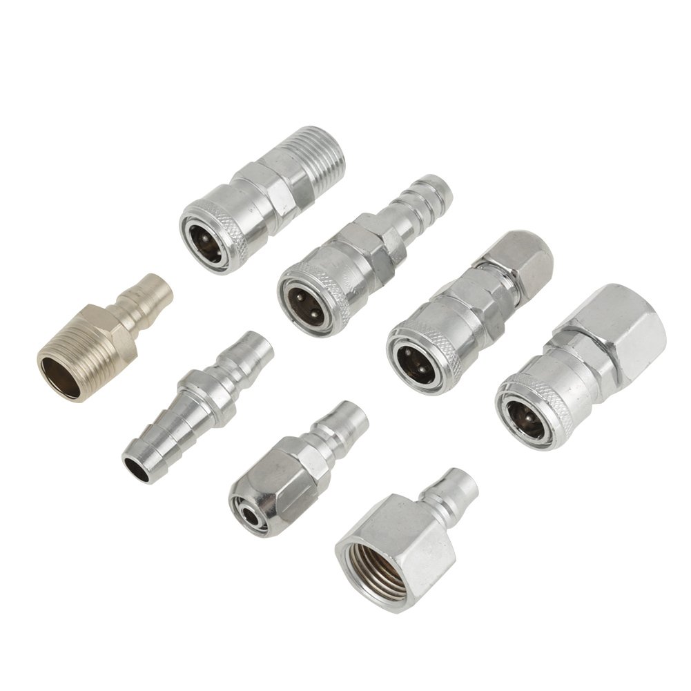 wifehelper 1/2" BSP Pneumatic Air Compressor Hose Connector Quick Coupler Plug Socket Connector Set for Air Compressor Hose Male Female 8PCS