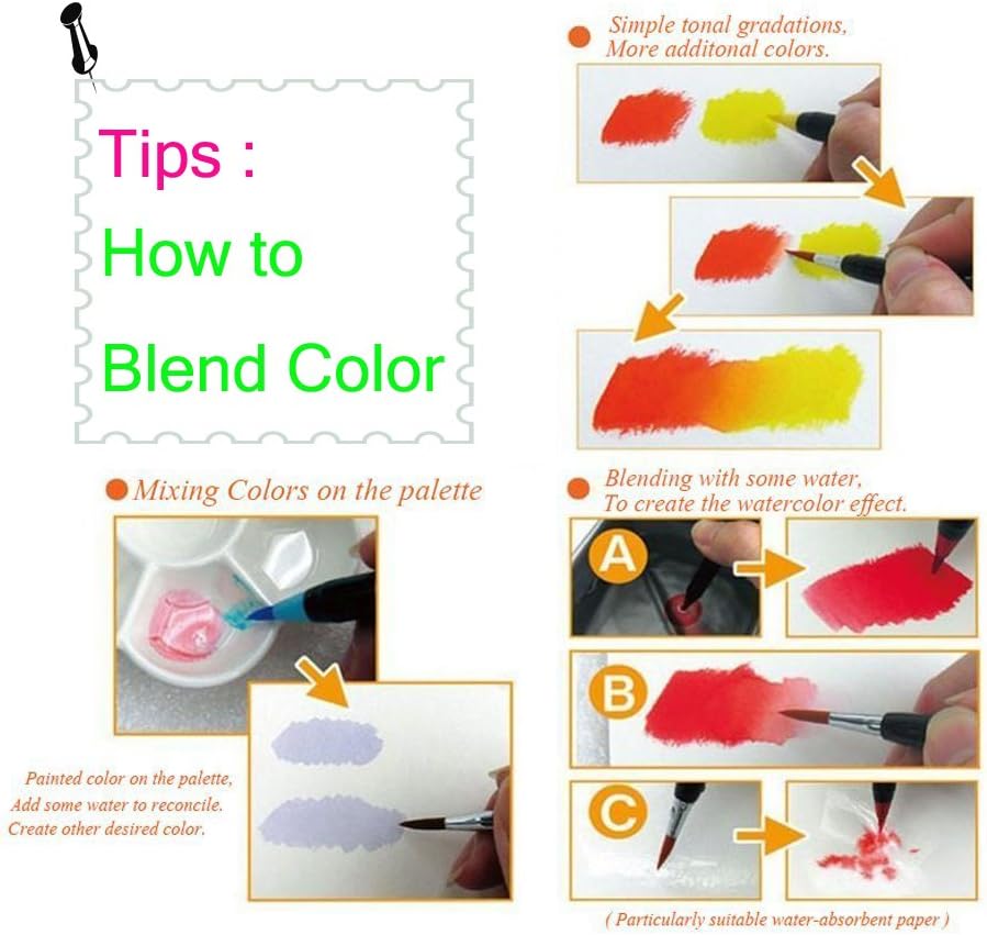 SAYEEC Watercolour Flexible Brush Pens - Image 4