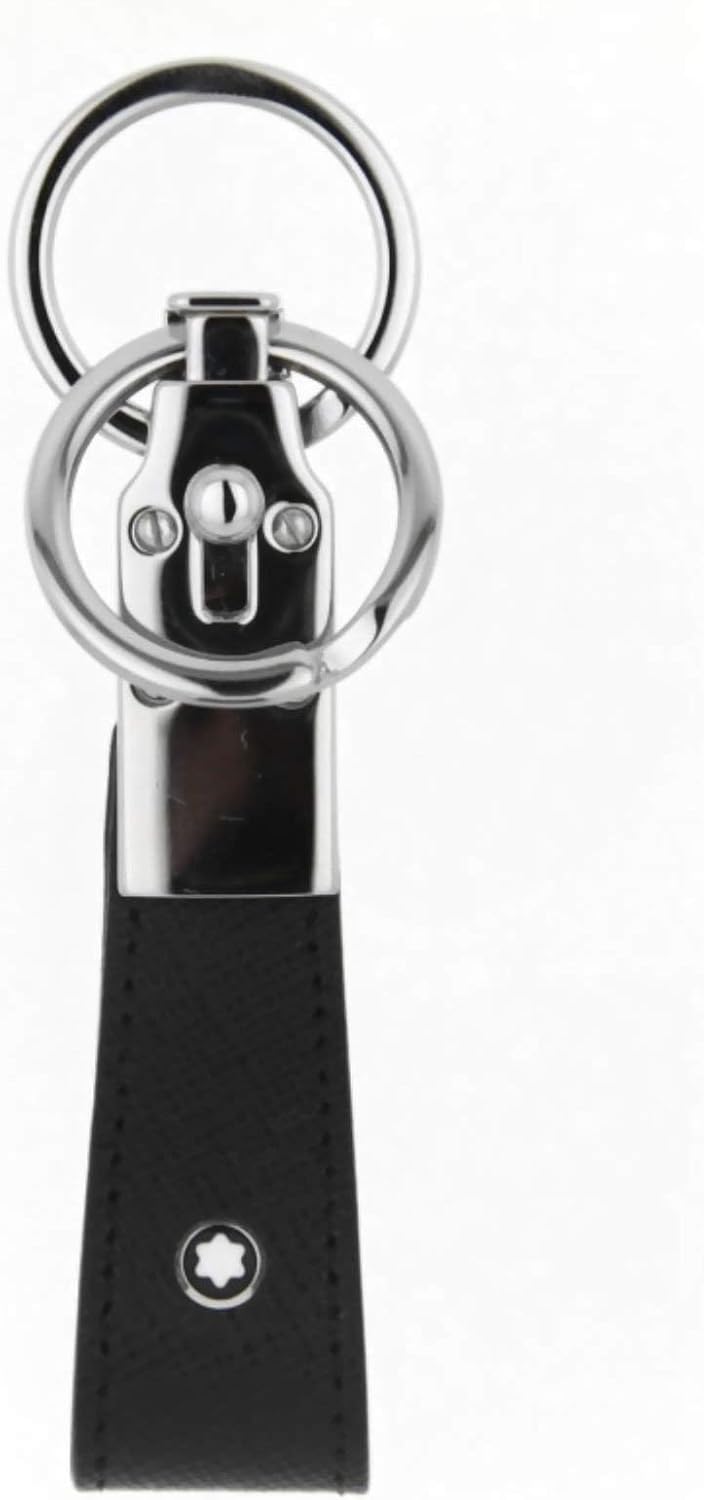 Montblanc Sartorial Black Leather Key Fob Loop 114627 at  Men’s Clothing store
