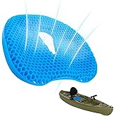 Kayak Seat Cushion Compatible with lifetime, Thicken Gel Seat Cushion, Breathable Honeycomb Design Absorbs Pressure, Kayak Accessories Pad for Long Sitting on Fishing, Canoe, Rowing