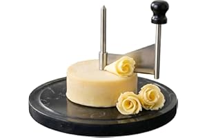 COCICA Girolle Cheese Curler Shaver for Tete de Moine, Cheese Curler Wheel Slicer, Marble Base