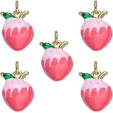 COGCHARGER Friut Charms for Jewelry Making 18K Gold Plated Charms Cubic Zirconia Charm for Earring Bracelet Necklace