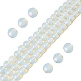 100pcs 10mm Opal Beads Natural Gemstone Beads Round Loose Beads for Jewelry Making