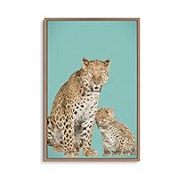 Framed Canvas Wall Art Cute Tigers Bear Canvas Prints Home Artwork Decoration for Living Room,Bedroom - 16x24 inches