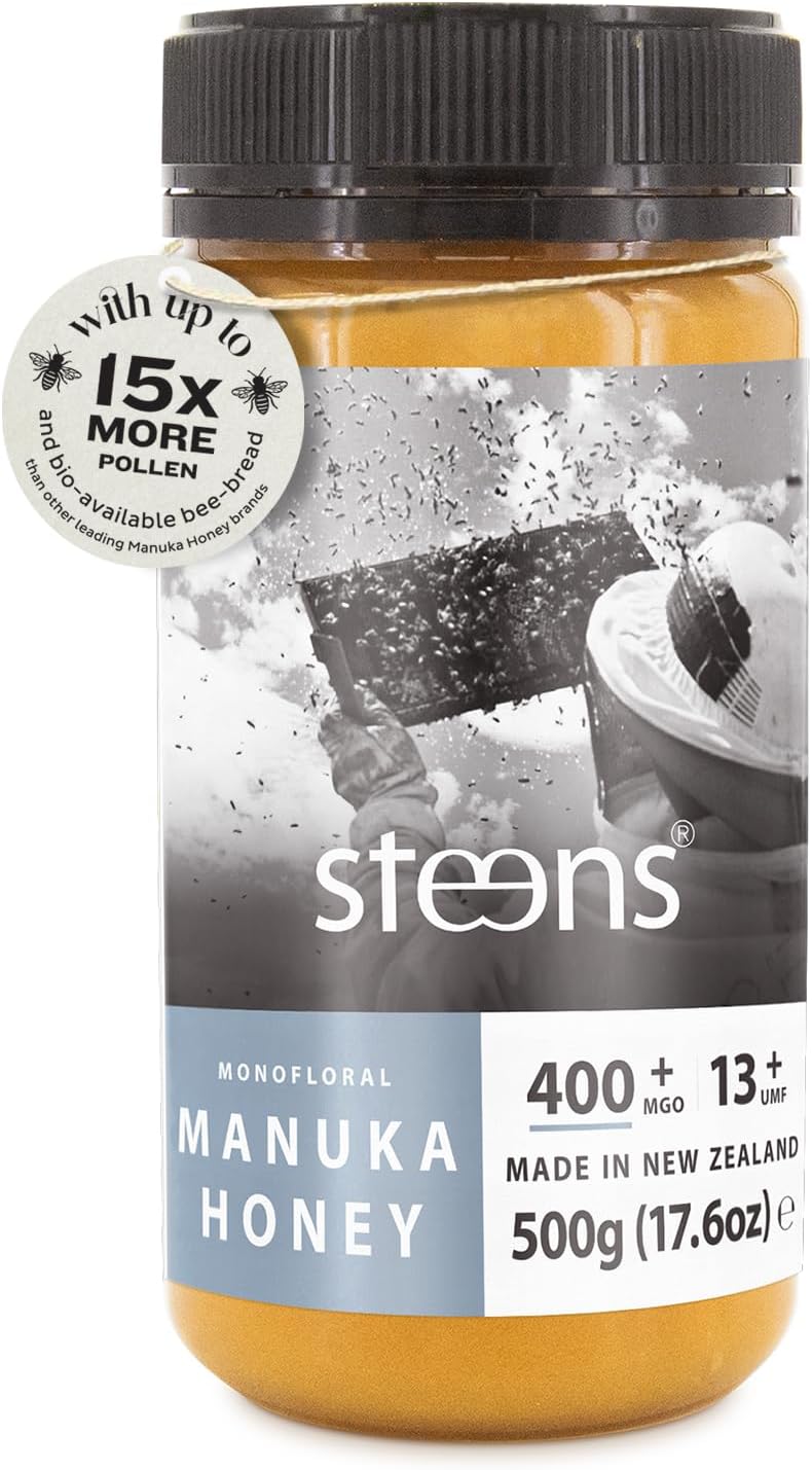 Steens Manuka Honey MGO 400+ UMF 13+ Pure Raw 500g NZ Bottled Sealed