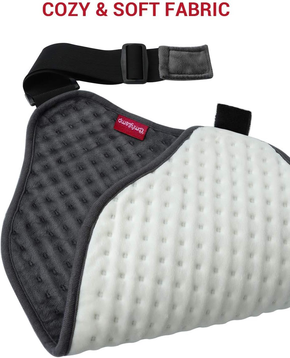 Heating Pad for Back Pain Relief, Comfytemp Electric Heated Waist Wrap for Lower Back with Adjustable Strap, 3 Heat Settings, 2H Auto-Off, Moist Heat Therapy for Lumbar Cramps Fit 33" to 59": Health & Personal Care