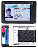 Money Clip, Front Pocket Wallet, Leather RFID Blocking Strong Magnet thin Wallet