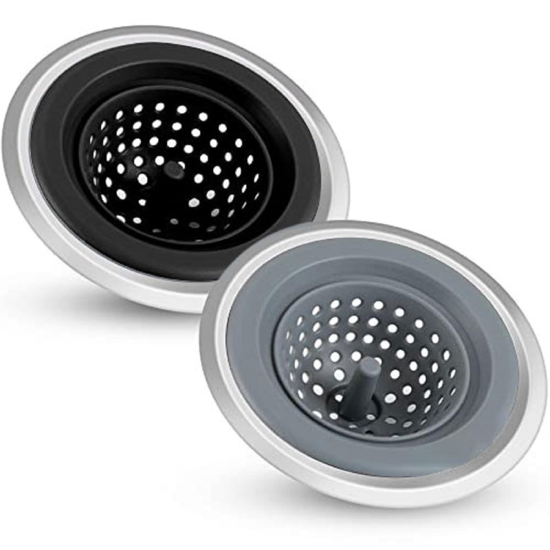 Photo 1 of SJDLGN 2 Pcs Sink Strainer for Kitchen Sink Drain, Upgraded Kitchen Sink Strainer and Stopper with Plastic-Rubber Bottom 4.5 Inch