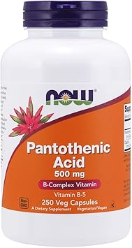 Amazon.com: NOW Supplements, Pantothenic Acid (Vitamin B-5) 500 mg ...